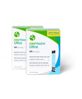 Ultra Glucose Test Strips For Daily Blood Sugar Testing 120 Count Fast Results With DoubleSure Technology box front view