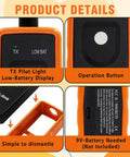 Universal Car TPMS Relearn Tool For Tire Pressure Sensor Activation And Reset, Built Tough Abs Housing, displays battery status.