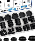 65 Pcs Rubber Plugs For Round Holes Set In 6 Sizes Including One Inch Three Quarters Inch Five Eighths Inch One Half Inch