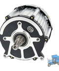 Premium Heavy Duty Brushless DC Differential Motor Featuring Pure Copper Windings And Arc Magnets 48V 1800W close-up view with shaft and cooling fins