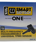 Universal Programmable TPMS Sensor Snap In Multi Frequency Engineered For 95 Percent Vehicle Coverage Cuts Service Time And Inventory Box Of Ten For Easy Install, box front