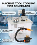 Heavy Duty Machine Tool Coolant Sprayer Featuring A Tough 3L Tank And Quick Solenoid Valve, showing mist generator with flexible spray coverage.