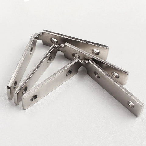 Effortless Install Right Angle Cabinet Corner Mounting Plates And Brackets For Cabinets And Wardrobes in metal, close-up view
