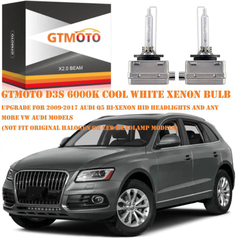 Upgrade Your Audi HID Headlights With Dope D3S Xenon Bulbs 6000K Cool White Bi-Xenon Projector Lights 2 Pack Fits A3 A4 A5 A6 A7 A8 S3 S4 S5 RS5 Q5 Q7 Allroad Quattro Not For Halogen Or Reflector Headlamps 10 Minute Easy Install