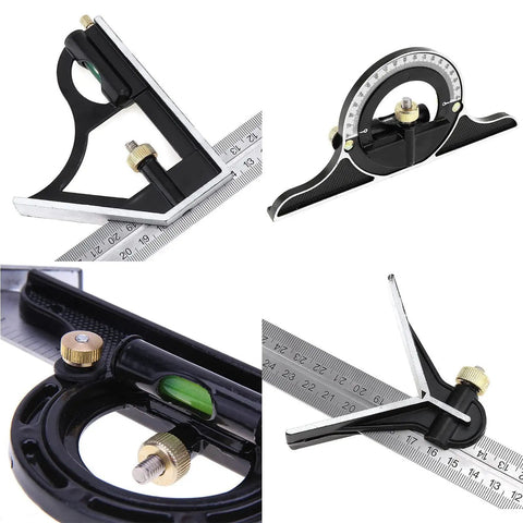 300mm Adjustable Sliding Protractor Ruler In Stainless Steel For Precision Carpentry And Drafting with square angle tool