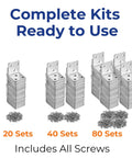 Built Different Premium Stainless Steel L Brackets Heavy Duty Corner Brace bulk pack with screws ready to use.