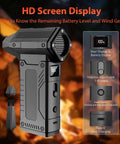 High Power 200000 RPM Electric Air Duster with LED Display shown with HD screen display and control buttons