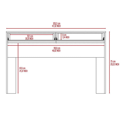 Game Changer Computer Desk With Drawers And Storage Organizer For Home Office Writing Gaming Setup dimensions illustration