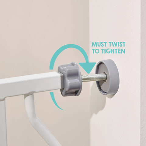 Adjustable pressure mount on Extra Tall 36 Inch By 49 Inch Baby Gate Walk Through Pressure Mounted For Doorways And Bottom Of Stairs Keeps Toddlers