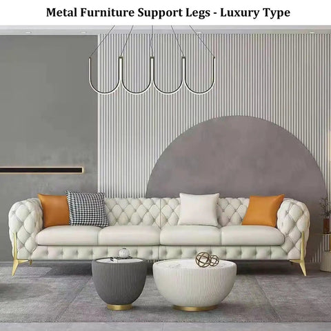 Heavy Duty Metal Sofa Legs To Level Up Your Living Space Rock Solid Couch Support For Tables And Beds Including Screws in stylish living room.