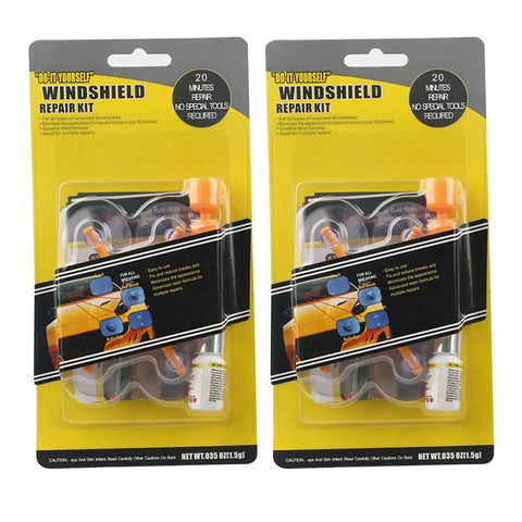 Quick Fix Windshield Repair Fluid Kit For Cracks And Chips Stop Spreading, No Fuss Glass Repair For Auto Windows, resin and plastic packaging