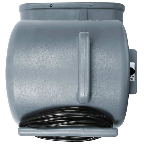Straight Up Pro Gear Industrial 12 Pack Carpet Dryer Fan top view showing durable gray shell and electric cord.