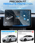 Top Shelf Matte Tempered Glass Screen Protector For 15.6 Inch Dashboard Display for 2017 to 2023 Tesla Model 3 and Model Y.