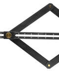 Sturdy Aluminum Angle Finder And Miter Bevel Gauge For Woodworkers, black laser-etched scale and brass pivot for precise angle measurement.