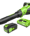 40V Cordless Leaf Blower With Brushless Motor, 730 CFM And 190 MPH, Lightweight Gas Free Workhorse, 5Ah Battery, 5A Rapid Charger