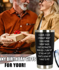 Funny 50th Birthday Tumbler 20 Oz Stainless Steel Insulated Cup For Men And Women Rocking The Big Fifty with gift box.