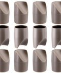 Twelve Pack Beige Folding Chair Leg Caps Seven Eighths Inch V Tip Stabilizer Feet Non Marring Floor Protectors for Metal and Padded Seats