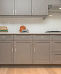 Kitchen cabinets with 30 Pack Solid 3 Inch Center To Center Slim Square Bar Drawer Handles In Brushed Nickel For Kitchen Cabinets And Drawers