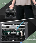 Person holding a Money Counter Machine For US Dollars With Mixed Denominations, Fast Bill Value Counting, UV MG IR detection tool.