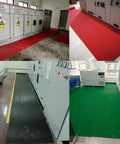 Tough As Nails Black Electrical Safety Rubber Mat High Voltage Insulating Floor Pad shown in industrial settings with control cabinets.