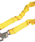 ShockWave 2 Shock Absorbing Lanyard With Self Locking Snap Hook Single Leg 6 Foot Length Yellow Tubular Webbing OSHA ANSI Compliant