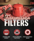 Duramax 6.6L Diesel Transmission Filter Kit DF209 For Chevy GMC 2500HD 3500HD 2001 2019 Replaces 29539579 on red cloth