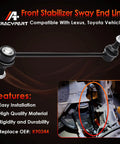 Front Sway Bar End Link Kit For Toyota And Lexus Models No Fuss Easy Install Replacement Stabilizer Bar Links Reduce Body Roll