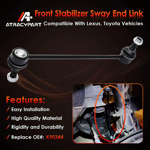 Front Sway Bar End Link Kit For Toyota And Lexus Models No Fuss Easy Install Replacement Stabilizer Bar Links Reduce Body Roll