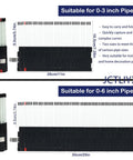 Multi Surface Pipe Profiling Tool And Cutting Template Duplicator suitable for 0-3 and 0-6 inch pipes with dimensions.