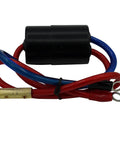 70 Amp Car Audio Noise Filter Suppressor with red and blue cables for 12 Volt DC Power Noise Reduction in Automotive Audio