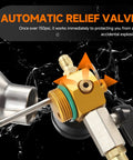 Pro Grade AC Flush Kit For Auto Air Conditioning System Cleaning With Stainless Steel Canister featuring automatic relief valve