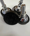 Pack Of Four Heavy Duty Adjustable Alloy Steel Feet For Floor Scales And Load Cells With 1/2-20 Fine Thread Swivel Base close-up view.