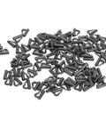120 Piece Quick Change Spinner Clevis Set With Durable Plastic Blades Rotating Snaps scattered on white background