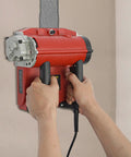 Handheld Electric Wall Planer Crushes Drywall And Plaster Tasks With A Beefy 4580 Watt Motor and precise depth dial in use.