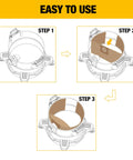 Installation steps for Three Pack Dust Bags For 12 To 16 Gallon Wet Dry Vacuum Cleaner Compatible With DXV12P DXV14P DXV16P DXV16PA DXV16S