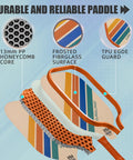 Set Of 2 Pickleball Paddles With USAPA Approval, Fiberglass Surface And PP Honeycomb Core, paddle layers and core design