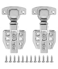 Stainless Steel Cabinet Hinges 2.0mm Thick With 105 To 110 Degree Opening, Two Pack, Silent Soft Close With Muffler, Heavy Duty Load Bearing