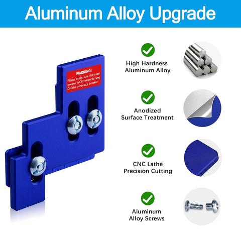 Generator Interlock Kit For Square D QO And Homeline 100 Amp And 125 Amp Panels, aluminum alloy upgrade features