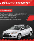 Image showcasing vehicle fitment for Zero Drama Swap Direct Fit Coolant Reservoir Replacement For Ford Escape Focus C Max.
