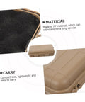 2 Pack Shockproof Storage Case For Outdoor Camping And Hiking, showing khaki PP material, interior foam, and compact design.