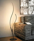LED Floor Lamp Dimmable With Remote Control Space Saving Spiral Design Modern Standing Lamp Indoor Minimalist Lighting