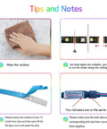 Tips for installing Battery Powered RGB LED Strip Lights 20Ft With 24 Key Remote Color Changing DIY Kit components and setup
