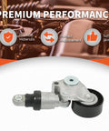 Mazda Timing Belt Tensioner and Bearing Pulley Kit for Mazda 3 6 CX 3 CX 5 2011 2017 2.0L 2.5L PE03 15 980B PE03 15 980A PE7W 15 980 Direct Fit And Bulletproof Reliability For Your Mazda Engines, shown next to engine performance icons.