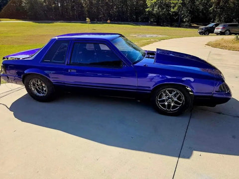 Badass Moon White Basecoat Paint Gallon With Slow Reducer Ready To Spray Auto Body Refinish Kit 128 Ounces applied on custom purple car.