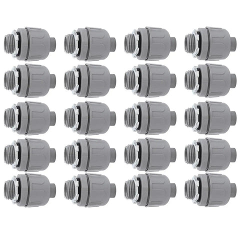 Bad Ass Liquid Tight Conduit Connector One Half Npt Cable Gland Sealing Ring, 15-pack, durable Nylon 6, oil and saltwater resistant.