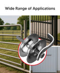 Two Pack Five Inch Sliding Gate Rollers With Galvanized Steel Wheel For One And Five Eighths Inch Pipe Track Outdoor Rustproof Smooth And Quiet For Fence Gate Or Yard Sliding Doors Easy Three Minute Installation For DIY Novices