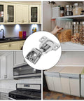 3D Adjustable Silent Cabinet Hinges For Frameless Kitchen Cabinets One Inch Short Arm Self Closing With Soft Close Damping Mechanism Hinge Set By Hohopeti displayed with kitchen cabinet settings.