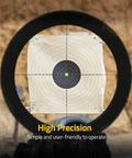 Rechargeable Green Laser Bore Sight Kit With 32 Adapters For 0.17 To 12 GA Calibers view through rifle scope at target.