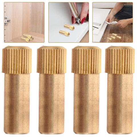 Four Pack Copper Shelf Pins For Cabinets And Furniture, Antique Style, Heavy Duty Pegs, Rust Resistant and Easy to Install