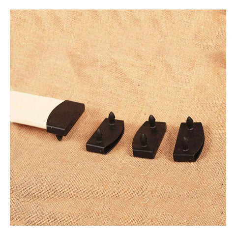 Ten Pack Bed Slat End Cap Holders Kit, White Plastic Slat Brackets, 55mm Wide By 12mm Thick, Replacement End Caps For Bed Slats